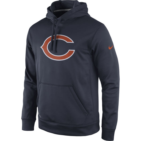 Men Chicago Bears Nike Practice Performance Pullover Hoodie Navy